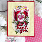 Pink and Main Thanks a Bunch Clear Stamp and Die Set thank you berries card
