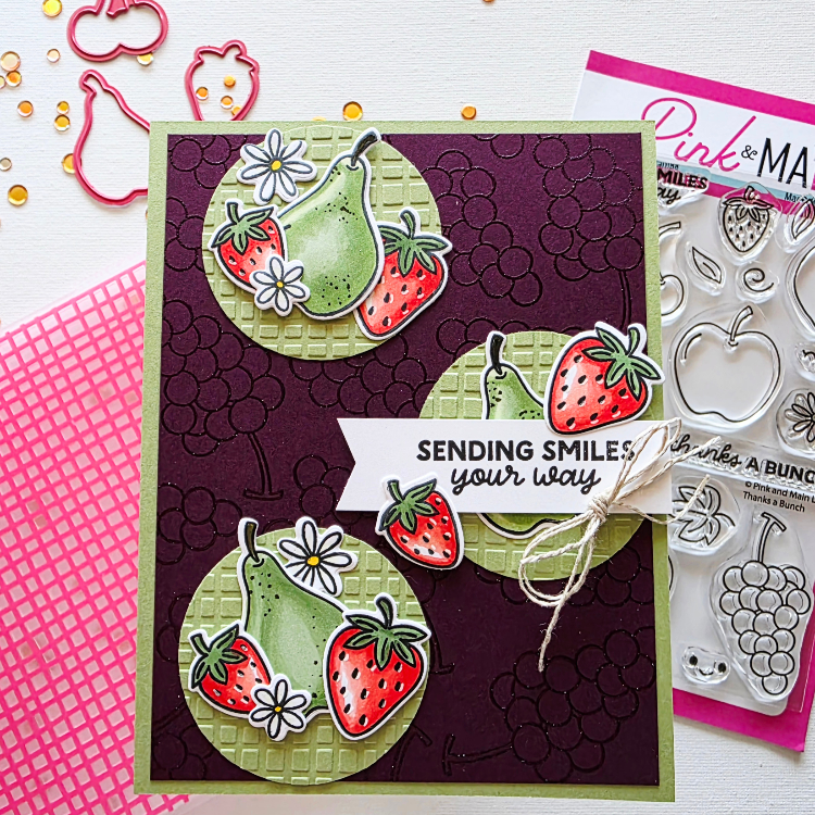 Pink and Main Thanks a Bunch Clear Stamps pm0888 sending smiles card