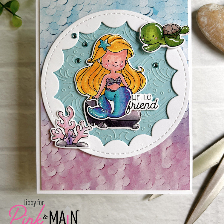 Pink and Main The Blues Sticky Gems Embellishments pme176 mermaid