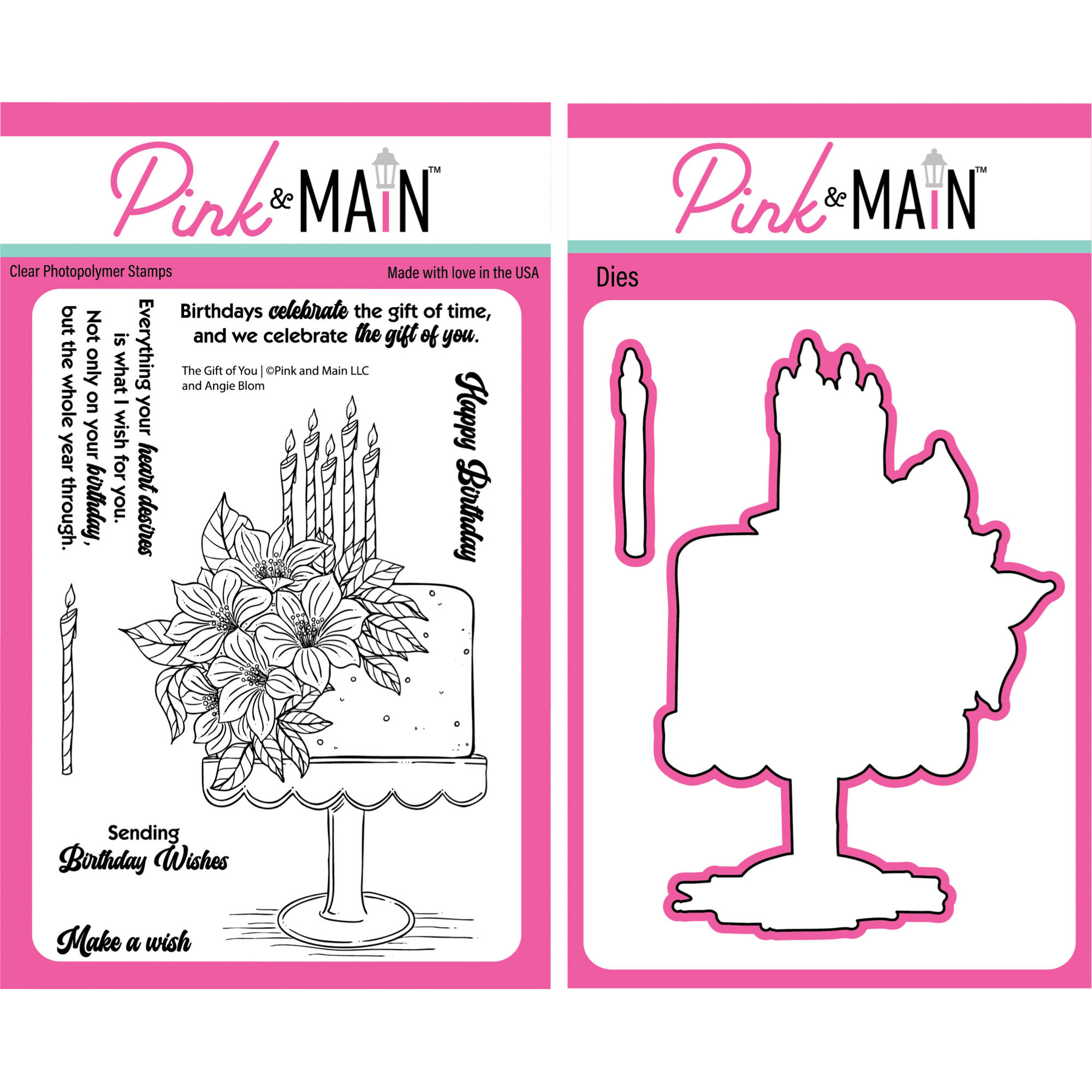 Pink and Main The Gift Of You Clear Stamp and Die Set
