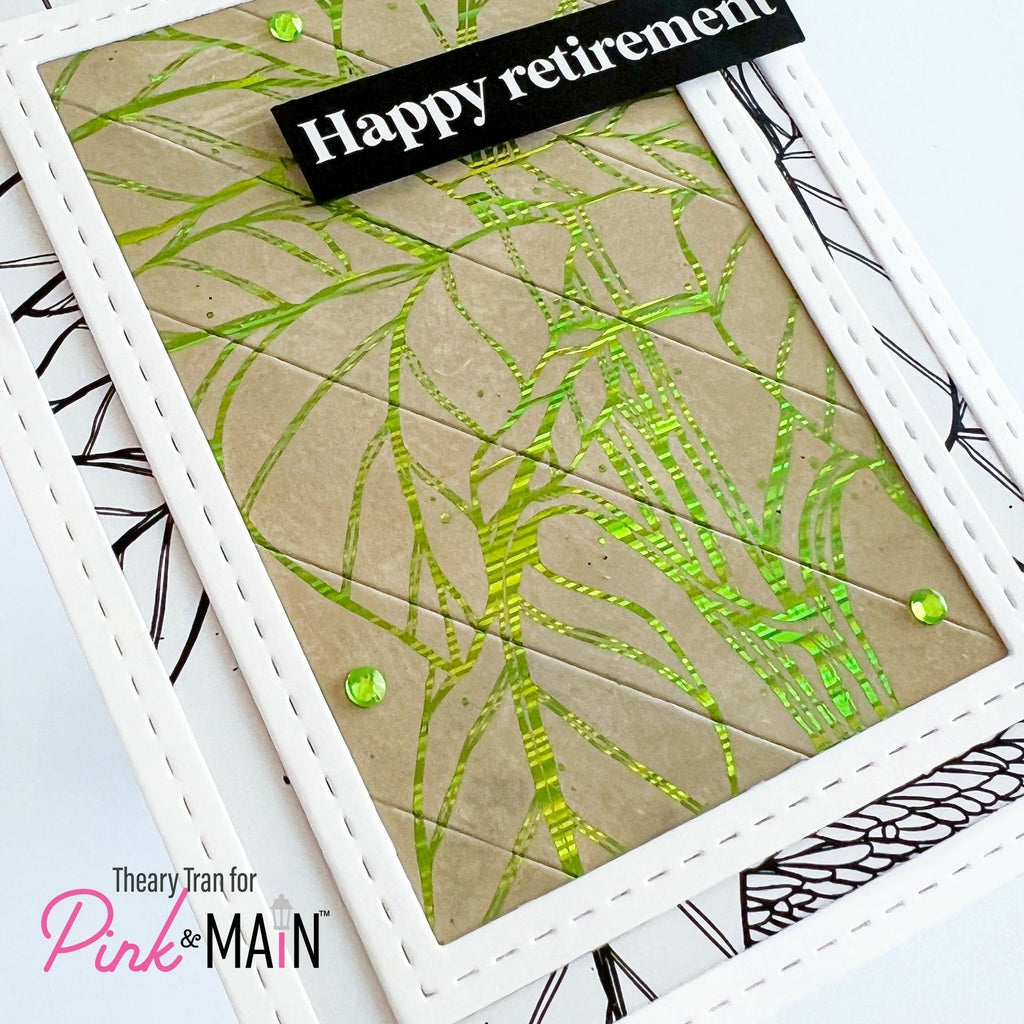 Pink and Main The Greens Sticky Gems Embellishments pme177 happy retirement