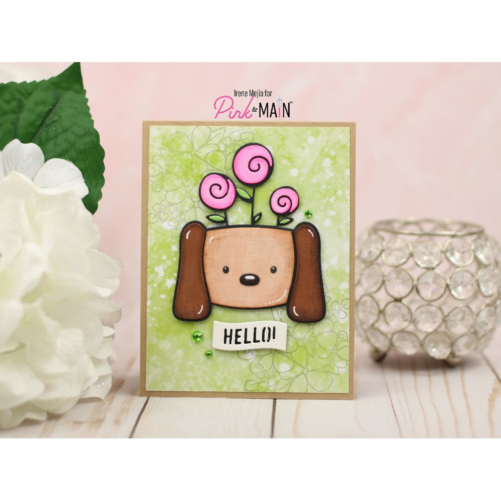 Pink and Main The Greens Sticky Gems Embellishments pme177 hello