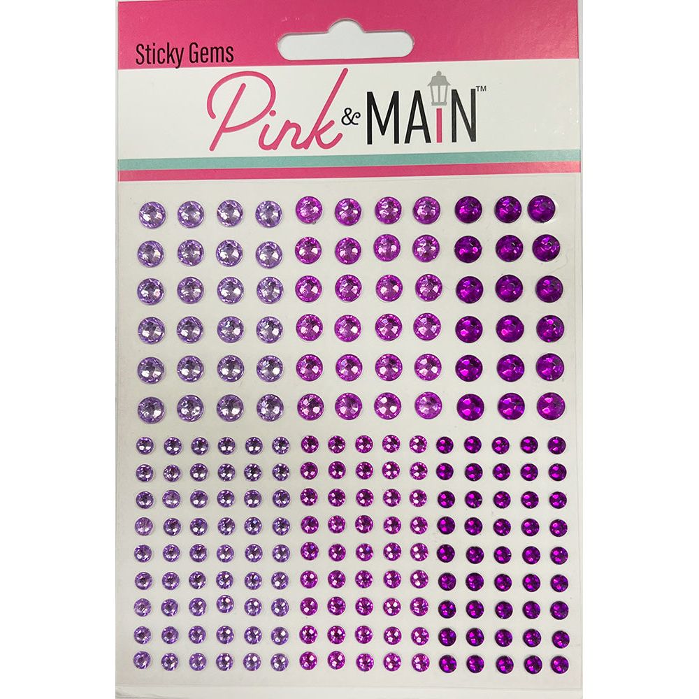 Pink and Main The Purples Sticky Gems Embellishments pme178
