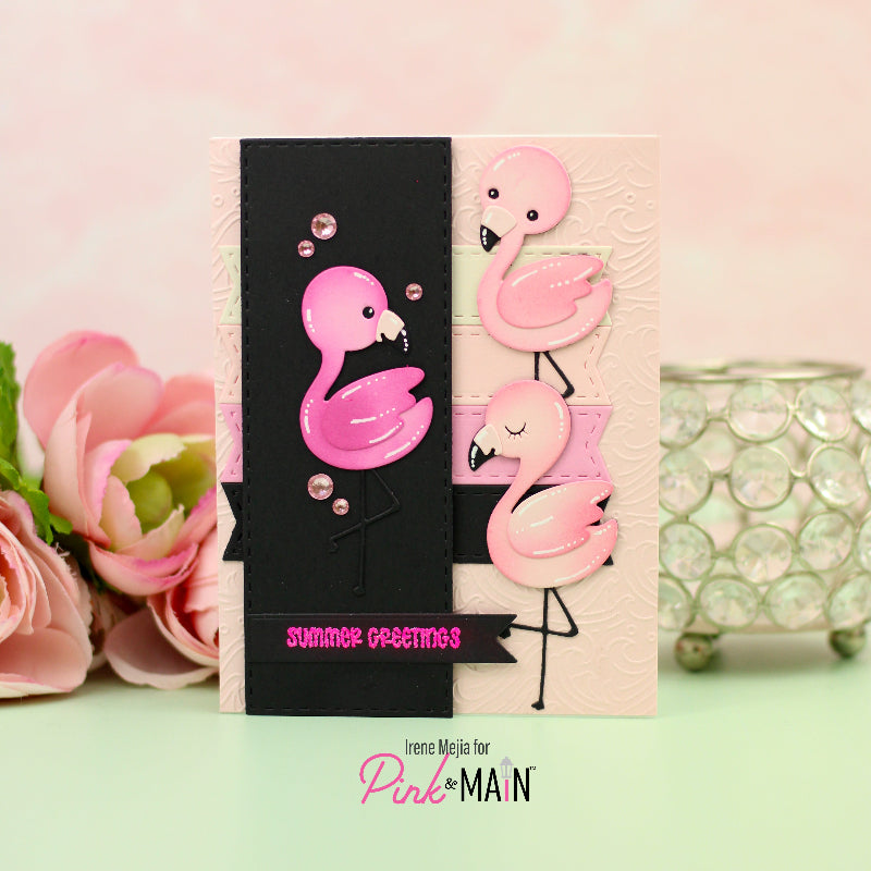 Pink and Main The Three Flamingos Dies pnm766 pink