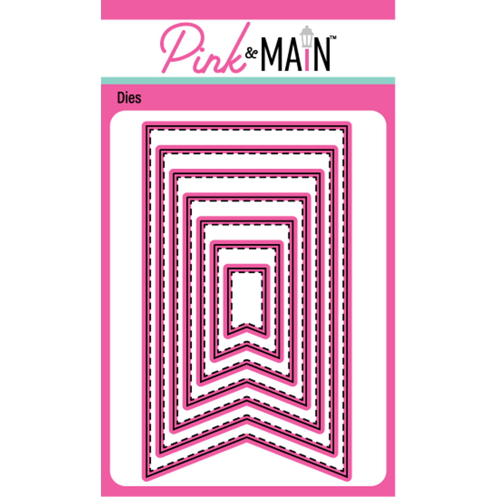Pink and Main Thin Flag Banner Dies pnm671