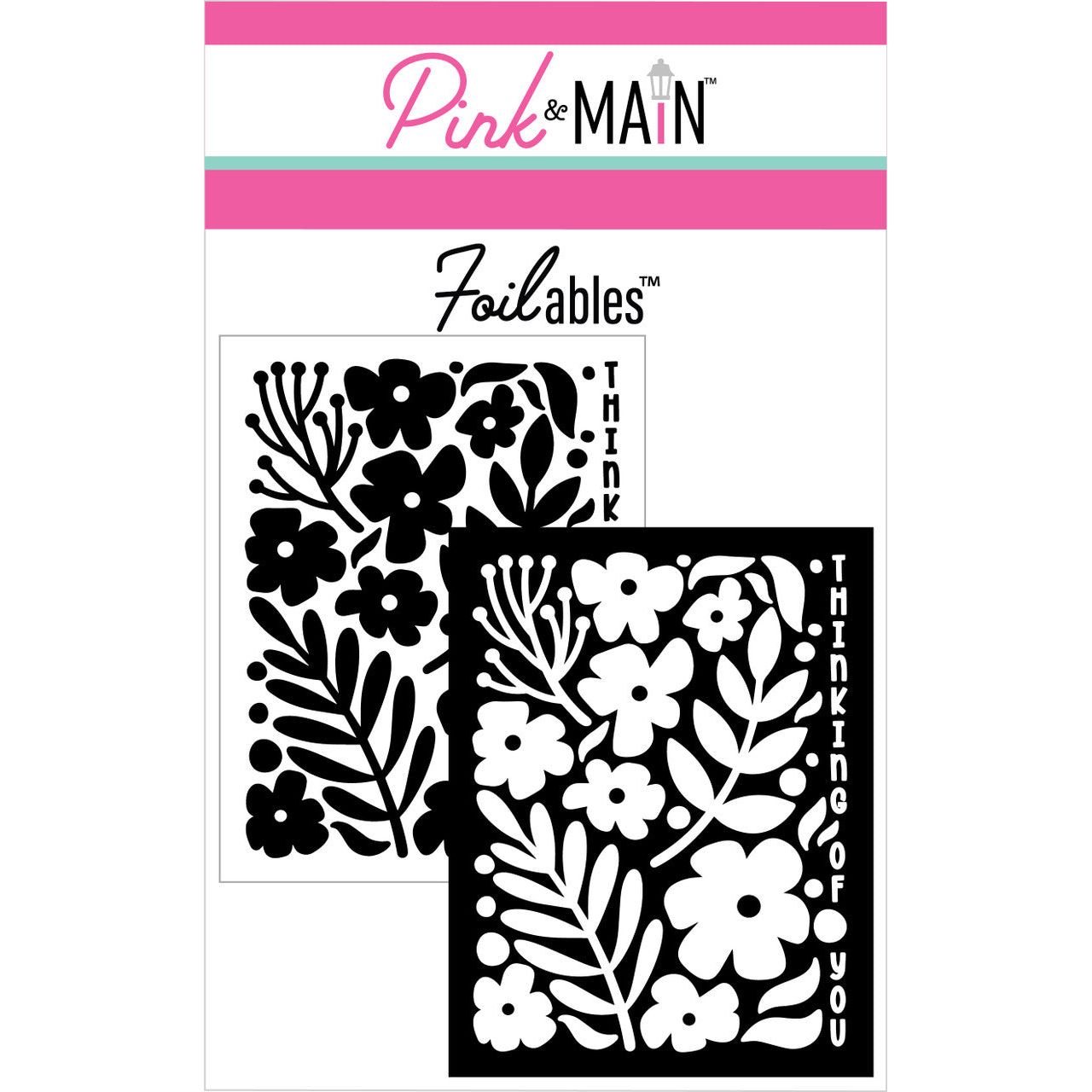 Pink and Main Thinking of You Motif Foilable Panels pmf318