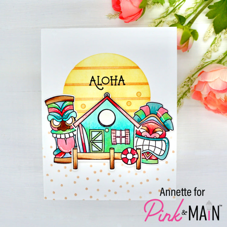 Pink and Main Tiki Times Dies PNM528 aloha