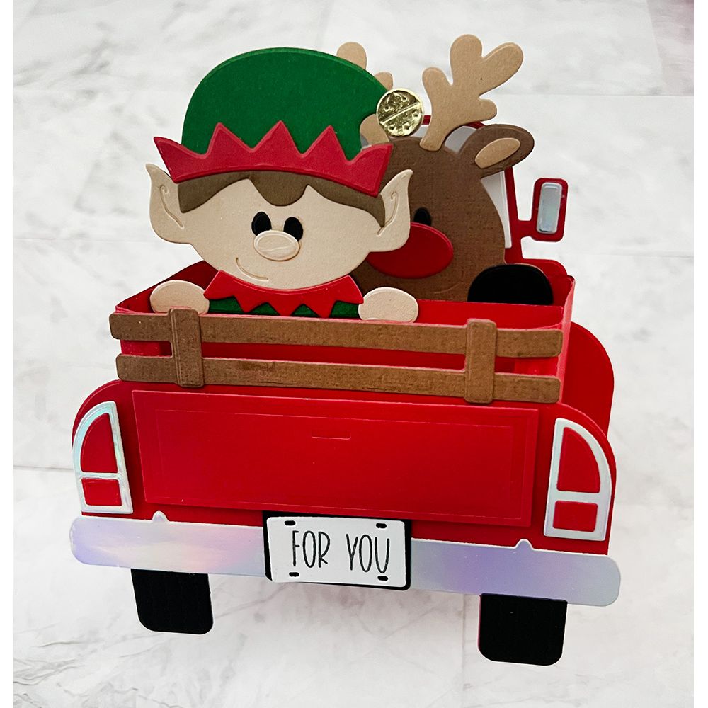 Pink and Main Truck Pop Up Card Dies pnm793 for you