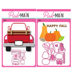 Pink and Main Truck Pop Up Card and Fall Pumpkins Die Set