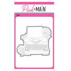 Pink and Main Typed Greetings Clear Stamp and Die Set image 2