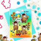 Pink and Main Udderly Adore You Clear Stamps pm0892 hey there cute chicks card