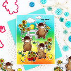 Pink and Main Udderly Adore You Dies pnm891 hey there little chicks card