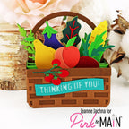 Pink and Main Veggie Basket Add-On and Easter Basket Pop Up Card Die Set thinking of you card