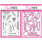 Pink and Main Veggie Happy Day Clear Stamp and Die Set