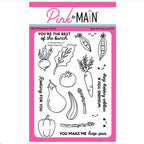 Pink and Main Veggie Happy Day Clear Stamp and Die Set product image 1