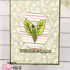 Pink and Main Veggie Happy Day Clear Stamps pm0889 you make me happy card