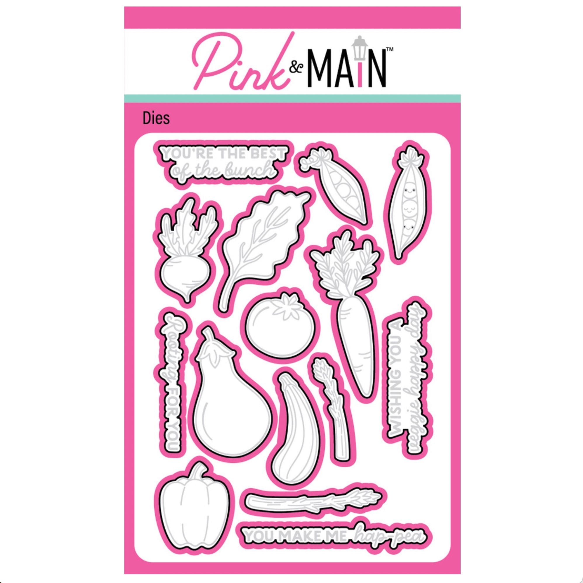Pink and Main Veggie Happy Day Dies pnm888