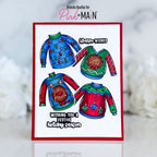 Pink and Main Warm and Fuzzy STAMPtember Exclusive Stamps 3503ssc Brenda Noelke Holiday Sweaters Card