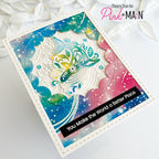 Pink and Main Watercolor Blue Cheerfoil Roll pmf314 whale