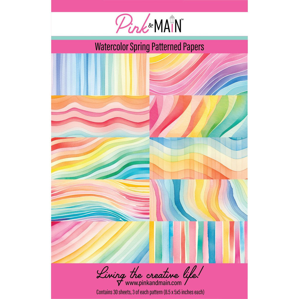 Pink and Main Watercolor Spring 8.5 x 5.5 inch Paper Pack pmp159