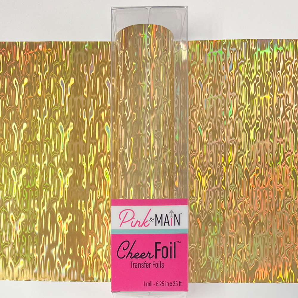 Pink and Main Waterfall Gold Cheerfoil Roll pmf333