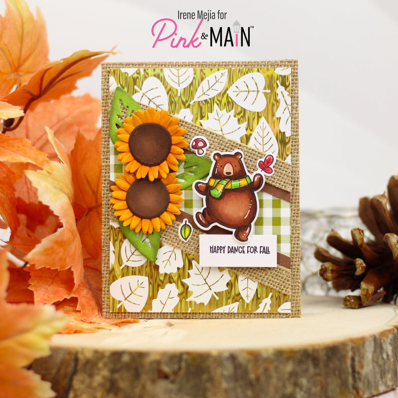 Pink and Main Waterfall Gold Cheerfoil Roll pmf333 sunflowers