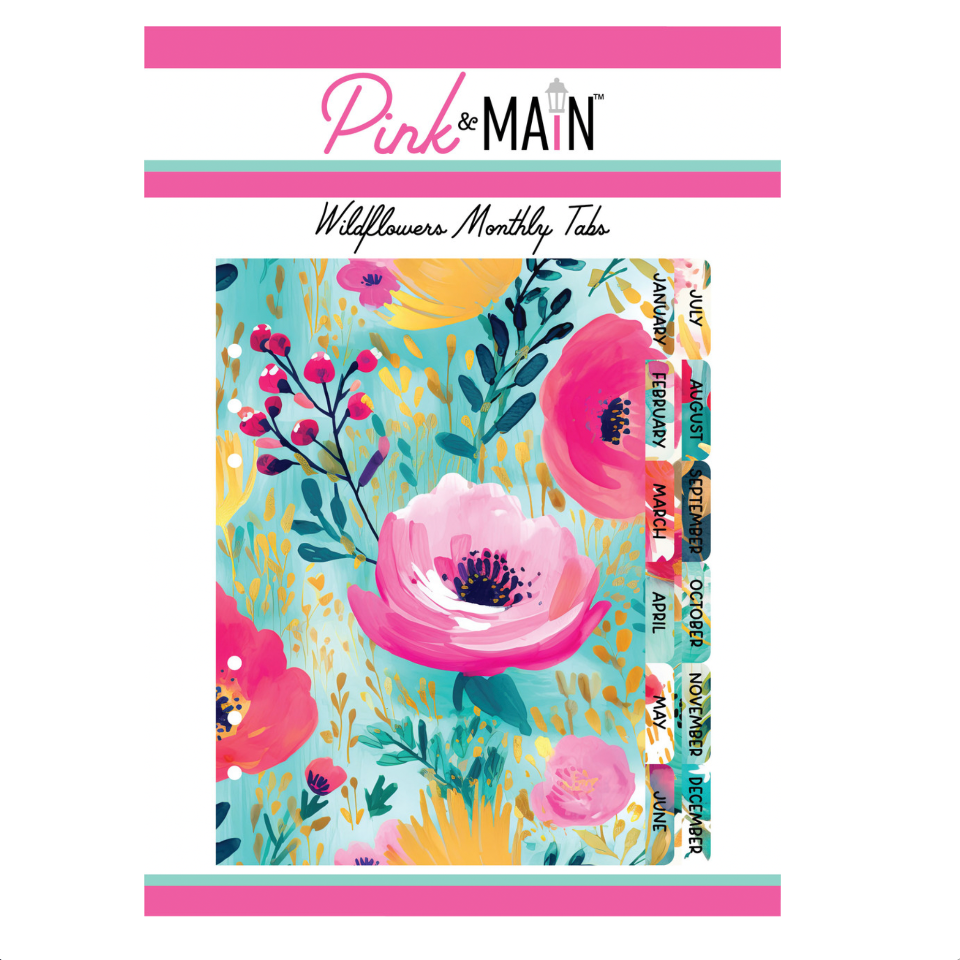 Pink and Main Wildflowers Monthly Tabs pmp152