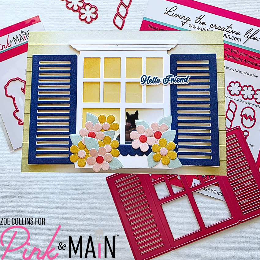Pink and Main Window Dies pnm823 hello friend