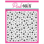 Pink and Main Winter Flurries 6x6 Embossing Folder pmt121