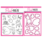 Pink and Main Winter Pals Clear Stamp and Die Set