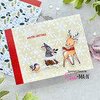 Pink and Main Winter Pals Clear Stamp and Die Set bunny