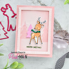 Pink and Main Winter Pals Clear Stamp and Die Set greetings