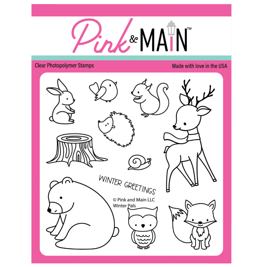 Pink and Main Winter Pals Clear Stamps pm0799