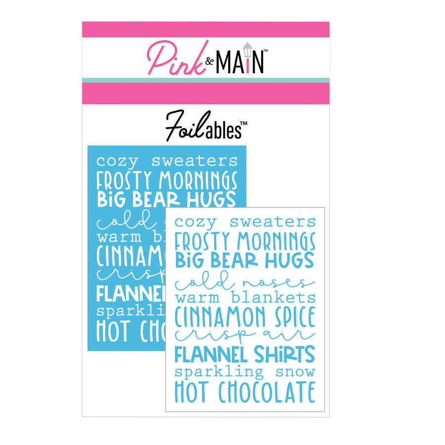 Pink and Main Winter Poem Foilables Panels pmf370