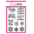 Pink and Main Winter Spotlight Sayings Clear Stamps pm0831