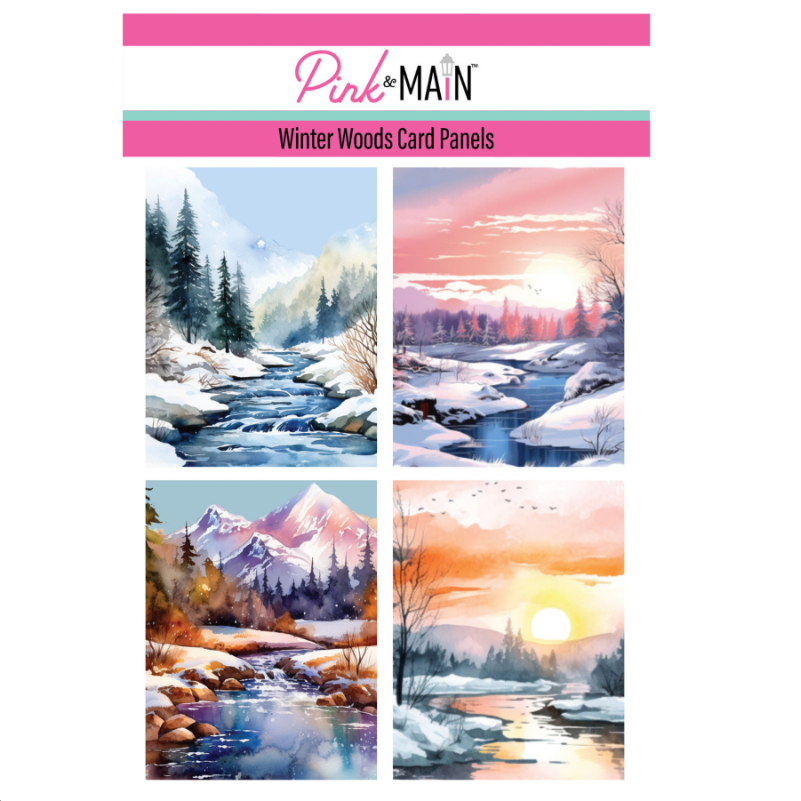 Pink and Main Winter Woods Card Panels pmp180