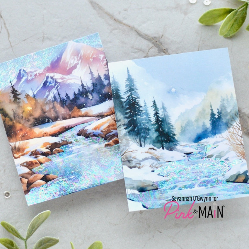 Pink and Main Winter Woods Card Panels pmp180 stream