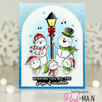 Pink and Main Worth Melting For Clear Stamp and Die Set wishing you the joys of winter