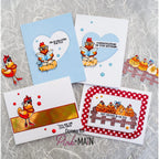 Pink and Main Woven Foilable Panels PMF097 chickens