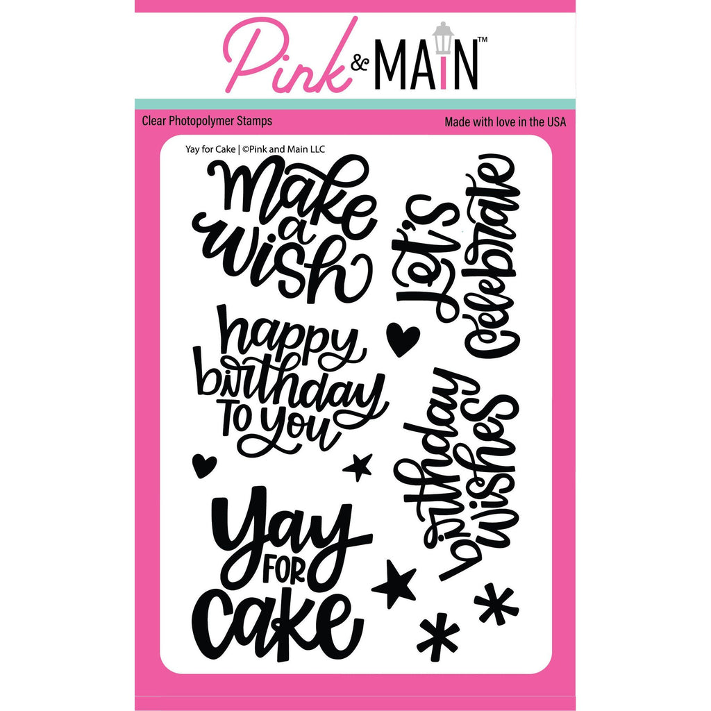 Pink and Main Yay For Cake Clear Stamp and Die Set stamp