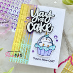 Pink and Main Yay For Cake Clear Stamp and Die Set yay