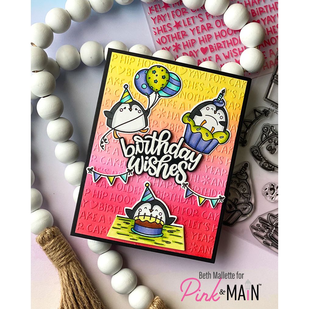Pink and Main Yay For Cake Dies pnm736 penguin