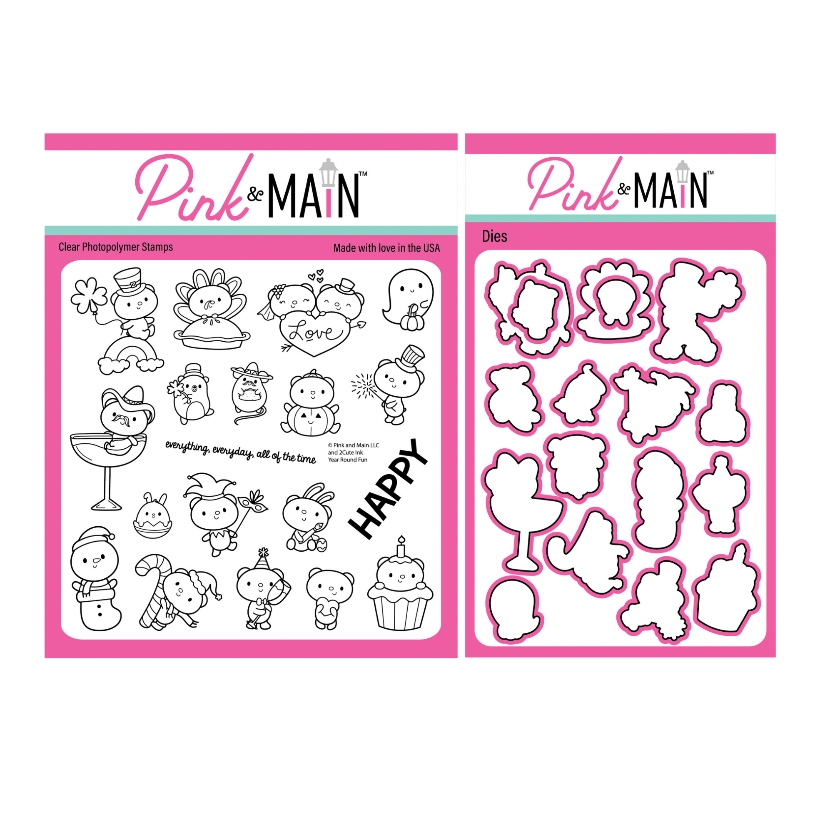 Pink and Main Year Round Fun Clear Stamp and Die Set