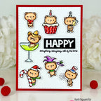 Pink and Main Year Round Fun Clear Stamp and Die Set happy