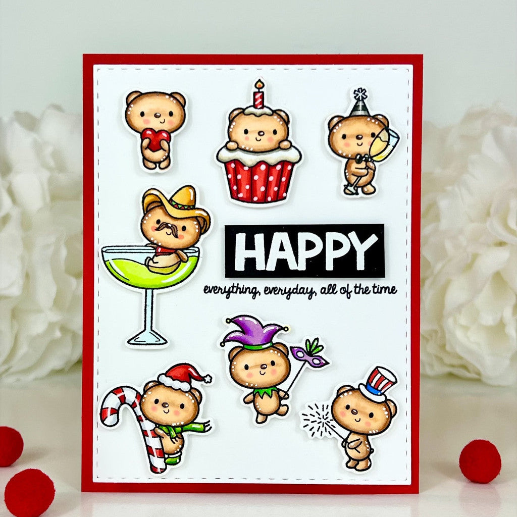 Pink and Main Year Round Fun Dies pnm808 happy