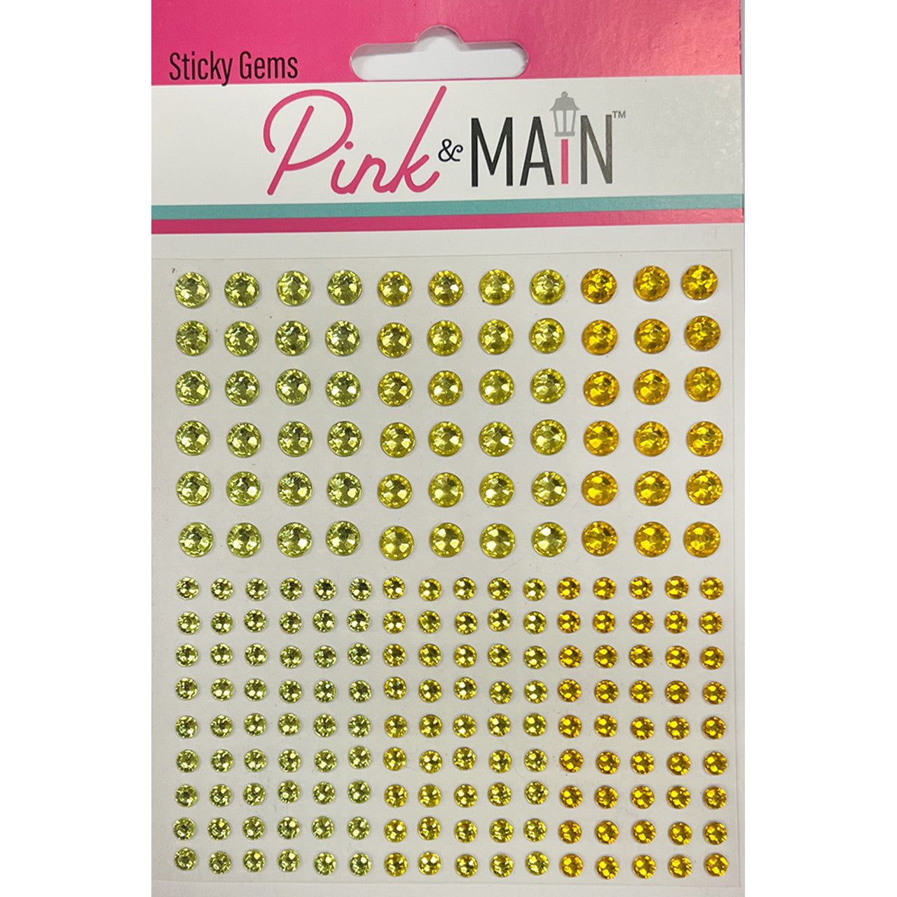 Pink and Main Yellows Sticky Gems pme179