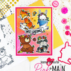 Pink and Main Yellows Sticky Gems pme179 greetings