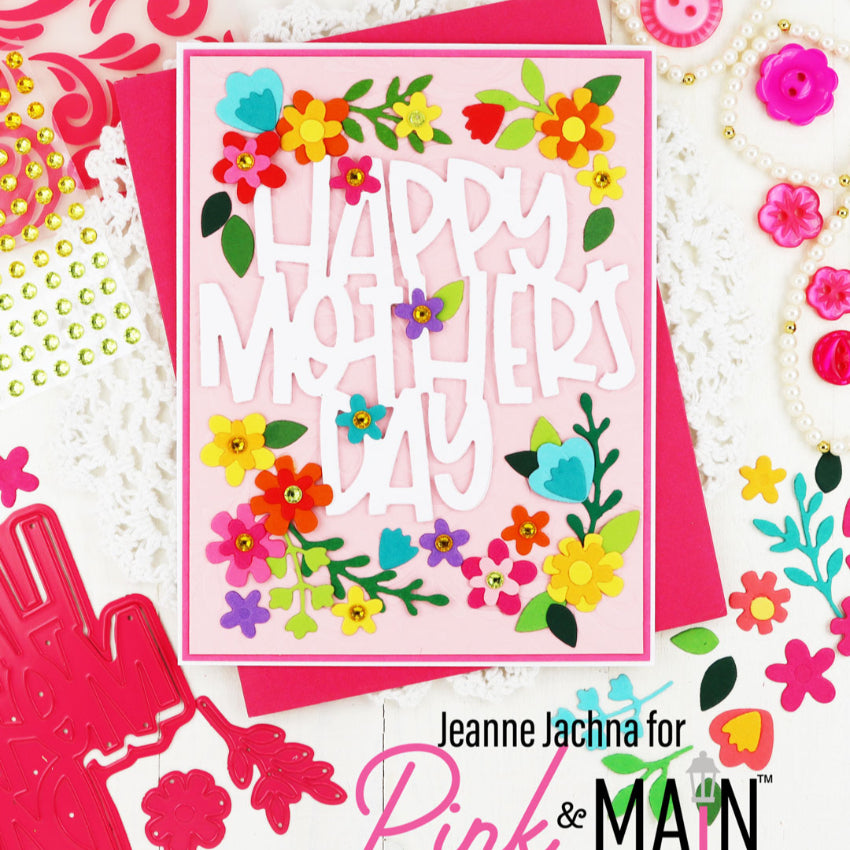 Pink and Main Yellows Sticky Gems pme179 happy mother's day