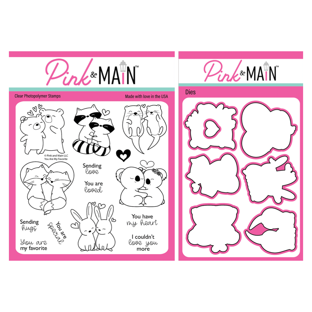 Pink and Main You Are My Favorite Clear Stamp and Die Set