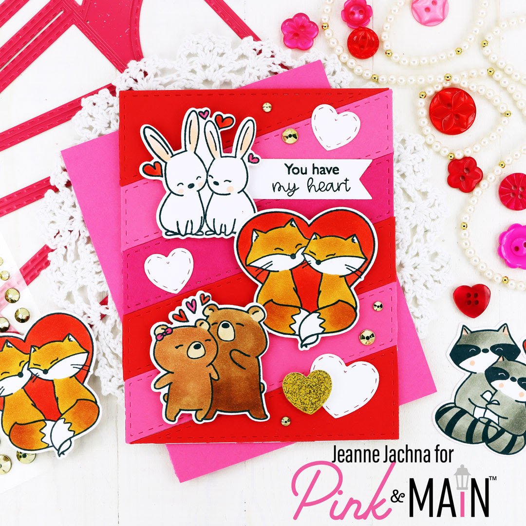 Pink and Main You Are My Favorite Clear Stamps pm0752 hearts
